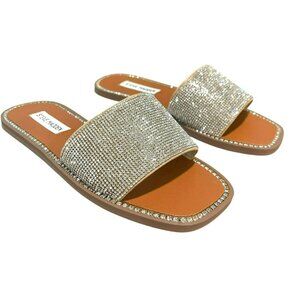 Steve Madden Rhinestone Slide Sandals Size 7.5M NWB